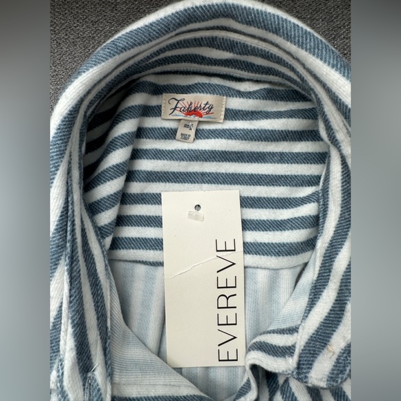 NWT Faherty Legend Striped Long Sleeve Button Down Sweater Dress - Picture 5 of 8